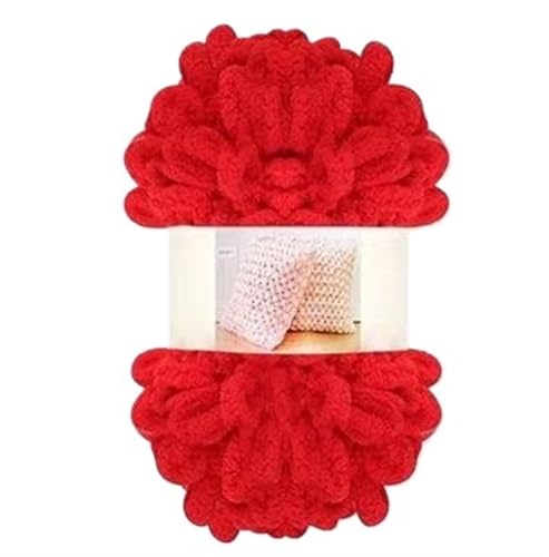 Fingerschlaufenfaden, Donut-Ohrgarn, DIY, handgefertigtes Dekokissen, dick gestrickter Schal, Decke, grobes Garn, Garnmasse(6605 Dahong) von GXMDSGZ