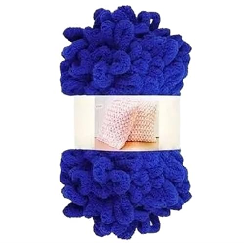 Fingerschlaufenfaden, Donut-Ohrgarn, DIY, handgefertigtes Dekokissen, dick gestrickter Schal, Decke, grobes Garn, Garnmasse(6611 Sapphire) von GXMDSGZ