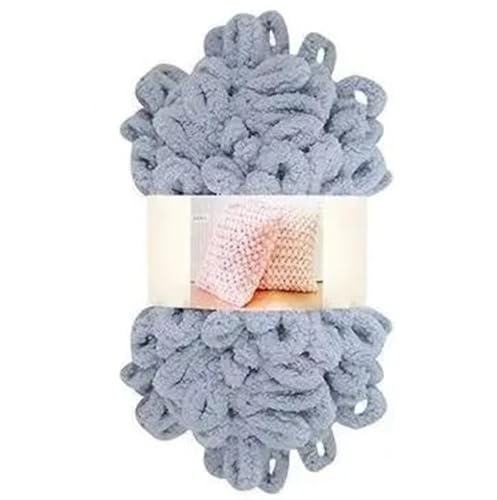 Fingerschlaufenfaden, Donut-Ohrgarn, DIY, handgefertigtes Dekokissen, dick gestrickter Schal, Decke, grobes Garn, Garnmasse(6614 light gray) von GXMDSGZ