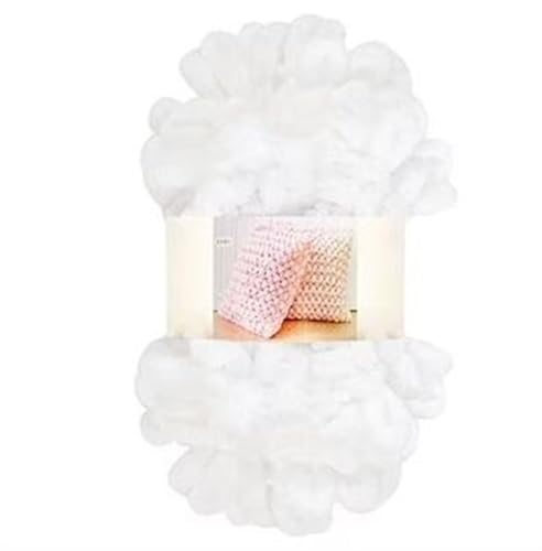 Fingerschlaufenfaden, Donut-Ohrgarn, DIY, handgefertigtes Dekokissen, dick gestrickter Schal, Decke, grobes Garn, Garnmasse(6617 pure white) von GXMDSGZ