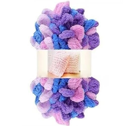 Fingerschlaufenfaden, Donut-Ohrgarn, DIY, handgefertigtes Dekokissen, dick gestrickter Schal, Decke, grobes Garn, Garnmasse(Blueberry) von GXMDSGZ