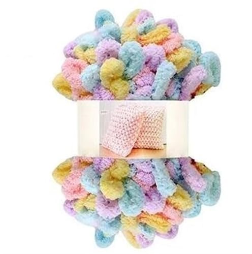 Fingerschlaufenfaden, Donut-Ohrgarn, DIY, handgefertigtes Dekokissen, dick gestrickter Schal, Decke, grobes Garn, Garnmasse(D146 Marshmallow) von GXMDSGZ