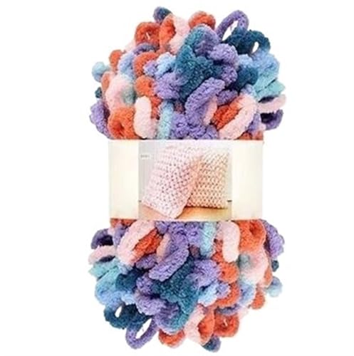 Fingerschlaufenfaden, Donut-Ohrgarn, DIY, handgefertigtes Dekokissen, dick gestrickter Schal, Decke, grobes Garn, Garnmasse(D342 Sunny Day) von GXMDSGZ