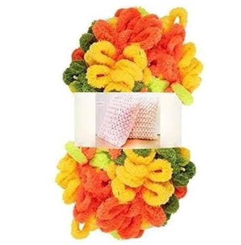 Fingerschlaufenfaden, Donut-Ohrgarn, DIY, handgefertigtes Dekokissen, dick gestrickter Schal, Decke, grobes Garn, Garnmasse(D350 wheat field) von GXMDSGZ