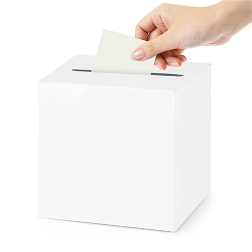 GXMDSGZ Hochzeit Kartenbox Aufbewahrungsbox Weiß Schwarz Hochzeitskartenbox Karton Segenskarte Stimmkartenbox DIY Basteln Elegante Kartenbox(Color 03) von GXMDSGZ