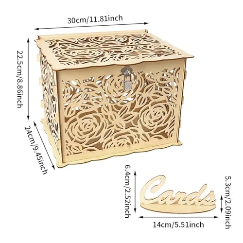 GXMDSGZ Hochzeit Kartenbox DIY Country Wedding Card Box Holz Geld Große Box mit Schloss Mariage Einladungskarte Box Hochzeitsdekoration Lieferungen GXMDSGZ Hochzeit Kartenbox DIY Country Wedding Card Box Holz Geld Große Box mit Schloss Mariage Einladungskarte Box Hochzeitsdekoration Lieferungen von GXMDSGZ
