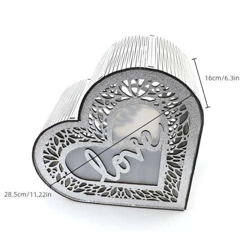 GXMDSGZ Hochzeit Kartenbox Hochzeitskartenbox, rustikale Hochzeitsdekorationen for die Empfangszeremonie, Erinnerungs-Andenken, Holzkartenbox von GXMDSGZ