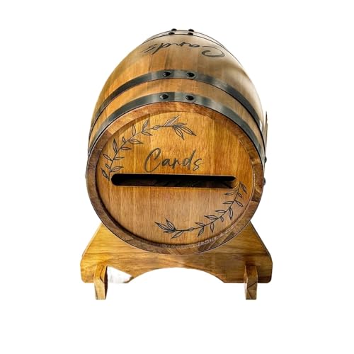 GXMDSGZ Hochzeit Kartenbox Hochzeitskartenbox aus Holz mit Sockel, Kartenbox aus braunem Whiskyfass, geeignet for die Abschlussfeier GXMDSGZ Hochzeit Kartenbox Hochzeitskartenbox aus Holz mit Sockel, Kartenbox aus braunem Whiskyfass, geeignet for die Abschlussfeier von GXMDSGZ