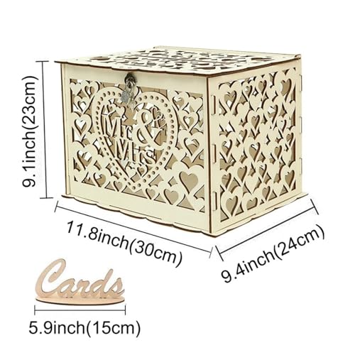 GXMDSGZ Hochzeit Kartenbox Hochzeitskartenboxen Holzbox Hohl Hochzeitsdekoration Zubehör DIY Muster Gitter Einladung Visitenkarten Aufbewahrungsbox GXMDSGZ Hochzeit Kartenbox Hochzeitskartenboxen Holzbox Hohl Hochzeitsdekoration Zubehör DIY Muster Gitter Einladung Visitenkarten Aufbewahrungsbox von GXMDSGZ