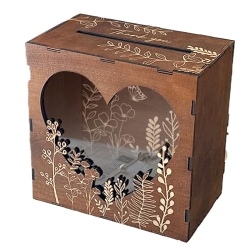 GXMDSGZ Hochzeit Kartenbox Hochzeitskartenboxen aus Holz for den Empfang, rustikale Hochzeitsbox for Karten und Geld, Briefumschlag-Spardose-Kartenbox GXMDSGZ Hochzeit Kartenbox Hochzeitskartenboxen aus Holz for den Empfang, rustikale Hochzeitsbox for Karten und Geld, Briefumschlag-Spardose-Kartenbox von GXMDSGZ