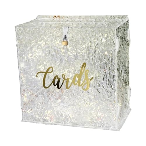 GXMDSGZ Hochzeit Kartenbox Kartenbox mit Schlitz, Party-Geschenke, Grußkartenbox, Hochzeitskartenbox for Hochzeit, Geburtstag, Empfang, Dekoration(Color1) von GXMDSGZ