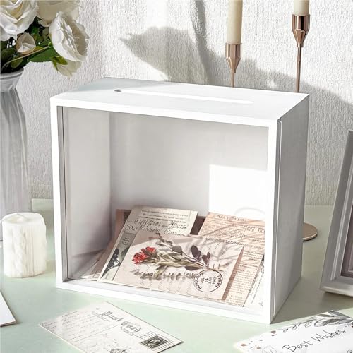 GXMDSGZ Hochzeit Kartenbox Weiße Hochzeitskartenbox mit Schlitz, Holzkartenbox for Hochzeitsempfang, Kartenbox for Abschlussfeier GXMDSGZ Hochzeit Kartenbox Weiße Hochzeitskartenbox mit Schlitz, Holzkartenbox for Hochzeitsempfang, Kartenbox for Abschlussfeier von GXMDSGZ