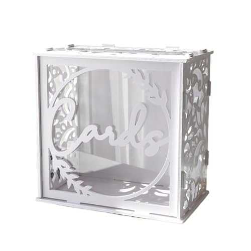 GXMDSGZ Hochzeit Kartenbox Weiße PVC-Hochzeits-Geldkartenbox for den Empfang, mit Schlitz und Fenster for die Dekoration der Abschlussfeier GXMDSGZ Hochzeit Kartenbox Weiße PVC-Hochzeits-Geldkartenbox for den Empfang, mit Schlitz und Fenster for die Dekoration der Abschlussfeier von GXMDSGZ