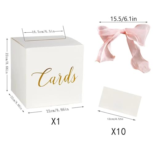 GXMDSGZ Hochzeit Kartenbox Wunderschöne weiße Hochzeitskartenbox mit Goldener Heißprägung und Schleifendesign, geeignet for Verlobungen, Hochzeiten, Geburtstage und Abschlussfeiern. GXMDSGZ Hochzeit Kartenbox Wunderschöne weiße Hochzeitskartenbox mit Goldener Heißprägung und Schleifendesign, geeignet for Verlobungen, Hochzeiten, Geburtstage und Abschlussfeiern. von GXMDSGZ