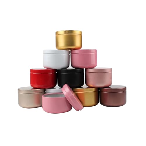 GXMDSGZ KerzengläSer 0g Aluminium Runde Box mit Deckel for Kerze Tee Container Leere Jar Lagerung Topf Nachfüllbar Creme Kosmetische Container FüR DIY Handwerk(Mixcolor,36pcs) von GXMDSGZ