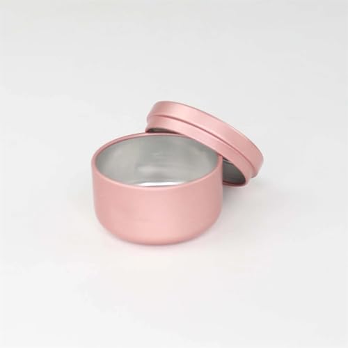 GXMDSGZ KerzengläSer 0g Aluminium Runde Box mit Deckel for Kerze Tee Container Leere Jar Lagerung Topf Nachfüllbar Creme Kosmetische Container FüR DIY Handwerk(Rose Gold,20pcs) von GXMDSGZ