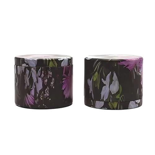 GXMDSGZ KerzengläSer 12 stücke 4 unzen Runde Kerze Glas Mit Deckel DIY Aromatherapie Kerze Gläser Eisen Tee Dosen Reise Leere Creme Kosmetische Lagerung Container FüR DIY Handwerk(Flower) von GXMDSGZ