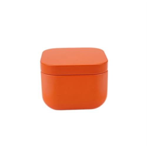 GXMDSGZ KerzengläSer 12 stücke Quadratische Kerzengläser 50ml Metallglas Leere Dosen Boxs Candy Pot Home Storage Container Organizer Mit Deckel FüR DIY Handwerk(Orange) von GXMDSGZ