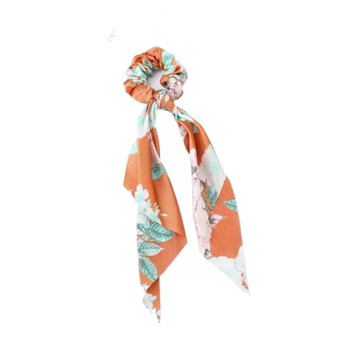 GXMDSGZ Seide Kopftuch Bandanas Drucken Chiffon Lange Band Haargummis Frauen Mädchen Pferdeschwanz Schal Elastische Haarbänder Krawatten Haarschmuck FüR Den Strand(1) von GXMDSGZ