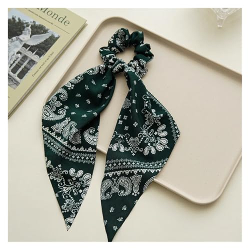 GXMDSGZ Seide Kopftuch Bandanas Drucken Chiffon Lange Band Haargummis Frauen Mädchen Pferdeschwanz Schal Elastische Haarbänder Krawatten Haarschmuck FüR Den Strand(41) von GXMDSGZ