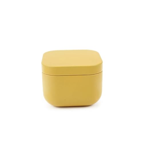 KerzengläSer 12/24 Stück leere quadratische Kerzengläser, 50 ml, Metalldosen, leere Behälter, Boxen, Bonbondosen, Aufbewahrungsbehälter for Zuhause, Organizer mit Deckel FüR Diy Handwerk(Yellow,12pcs) von GXMDSGZ