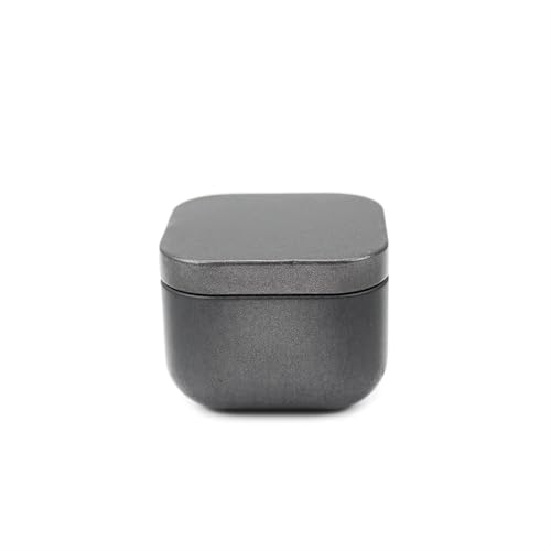 KerzengläSer 12/24 Stück leere quadratische Kerzengläser, 50 ml, Metalldosen, leere Behälter, Boxen, Bonbondosen, Aufbewahrungsbehälter for Zuhause, Organizer mit Deckel FüR Diy Handwerk(Dark grey,24p von GXMDSGZ