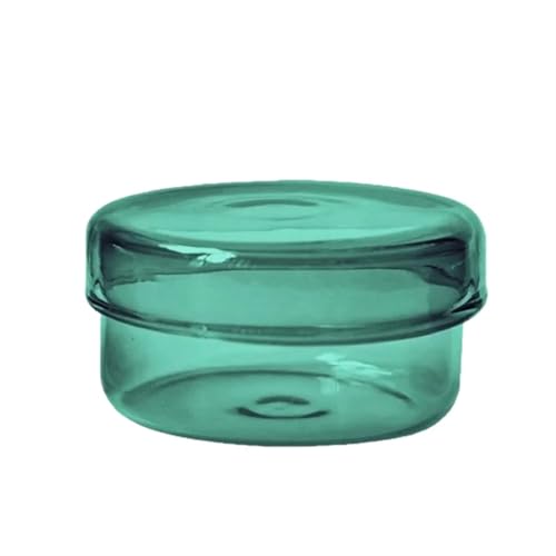 KerzengläSer Vorratsdose, Dekorativer Vorratsbehälter Aus Glas, Schreibtisch-Organizer, Kerzenherstellungsdose, Büroaufbewahrung, Einmachglas, Gläser Und Deckel FüR Diy Handwerk(D8xH3.5cm LakeGreenL) von GXMDSGZ