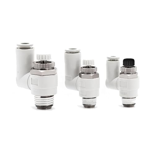 GXRQLHYZ Pneumatische Verbindung, pneumatisches Universal-Geschwindigkeitsregelventil, Gasrohrverbindung AS1301F/2301F/1311F/2311F-M3/M5/01/02-03-04-06S, 1 Stück(AS1301F-M3-04) von GXRQLHYZ