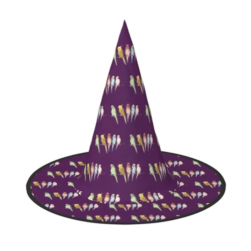 GXUNGT Bunte Papageien auf Baum, Halloween-Hexenhut, Zaubererhut, geeignet für Karneval, Weihnachten, Maskerade, Cosplay-Party GXUNGT Bunte Papageien auf Baum, Halloween-Hexenhut, Zaubererhut, geeignet für Karneval, Weihnachten, Maskerade, Cosplay-Party von GXUNGT