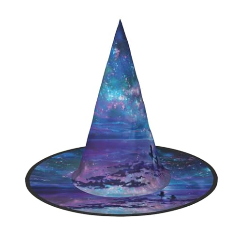 GXUNGT Halloween-Hexenhut, Zaubererhut, Nachthimmel-Druck, geeignet für Karneval, Weihnachten, Maskerade, Cosplay-Party GXUNGT Halloween-Hexenhut, Zaubererhut, Nachthimmel-Druck, geeignet für Karneval, Weihnachten, Maskerade, Cosplay-Party von GXUNGT