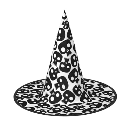 GXUNGT Halloween-Hexenhut, Zaubererhut, Totenkopf-Druck, geeignet für Karneval, Weihnachten, Maskerade, Cosplay-Party GXUNGT Halloween-Hexenhut, Zaubererhut, Totenkopf-Druck, geeignet für Karneval, Weihnachten, Maskerade, Cosplay-Party von GXUNGT