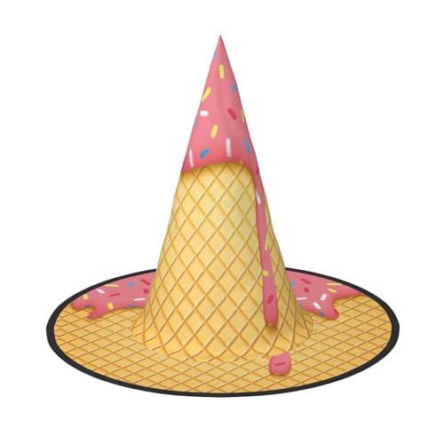 GXUNGT Halloween-Hexenhut mit Eiscreme- und Waffelmuster, Zaubererhut, geeignet für Karneval, Weihnachten, Maskerade, Cosplay-Party GXUNGT Halloween-Hexenhut mit Eiscreme- und Waffelmuster, Zaubererhut, geeignet für Karneval, Weihnachten, Maskerade, Cosplay-Party von GXUNGT