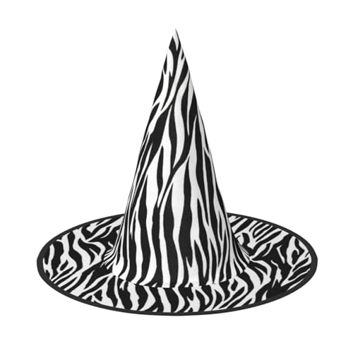 GXUNGT Halloween-Hexenhut mit Zebra-Druck, Zaubererhut, geeignet für Karneval, Weihnachten, Maskerade, Cosplay-Party GXUNGT Halloween-Hexenhut mit Zebra-Druck, Zaubererhut, geeignet für Karneval, Weihnachten, Maskerade, Cosplay-Party von GXUNGT