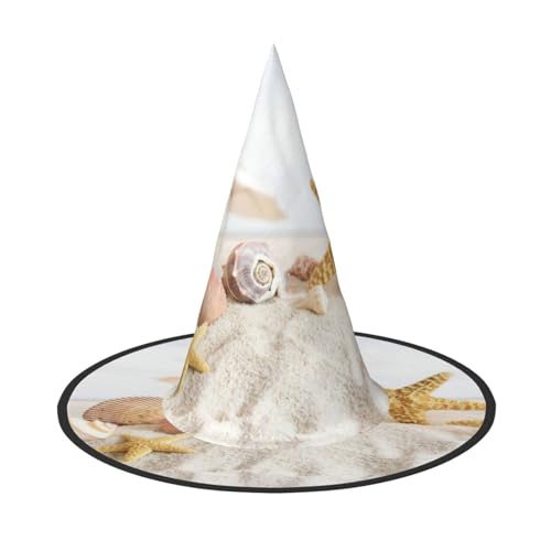 GXUNGT Hexenhut mit Muscheln, Seestern am Strand, Halloween-Hexenhut, Zaubererhut, geeignet für Karneval, Weihnachten, Maskerade, Cosplay-Party GXUNGT Hexenhut mit Muscheln, Seestern am Strand, Halloween-Hexenhut, Zaubererhut, geeignet für Karneval, Weihnachten, Maskerade, Cosplay-Party von GXUNGT