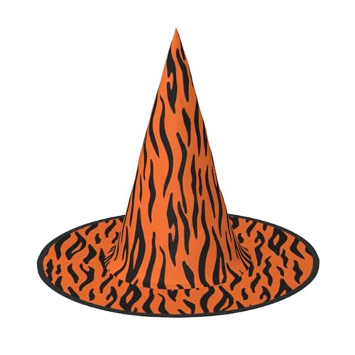 GXUNGT Hexenhut mit Tigerstreifen, orangefarbenem Muster, für Halloween, Zaubererhut, geeignet für Karneval, Weihnachten, Maskerade, Cosplay-Party GXUNGT Hexenhut mit Tigerstreifen, orangefarbenem Muster, für Halloween, Zaubererhut, geeignet für Karneval, Weihnachten, Maskerade, Cosplay-Party von GXUNGT