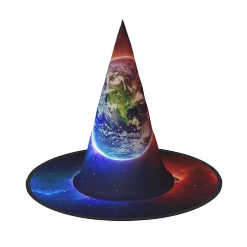 GXUNGT Hexenhut mit Weltraumplaneten-Motiv, Halloween-Hexenhut, Zaubererhut, geeignet für Karneval, Weihnachten, Maskerade, Cosplay-Party GXUNGT Hexenhut mit Weltraumplaneten-Motiv, Halloween-Hexenhut, Zaubererhut, geeignet für Karneval, Weihnachten, Maskerade, Cosplay-Party von GXUNGT