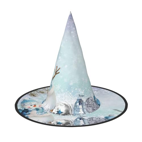 GXUNGT Niedlicher Schneemann-Druck, Halloween-Hexenhut, Zaubererhut, geeignet für Karneval, Weihnachten, Maskerade, Cosplay-Party GXUNGT Niedlicher Schneemann-Druck, Halloween-Hexenhut, Zaubererhut, geeignet für Karneval, Weihnachten, Maskerade, Cosplay-Party von GXUNGT