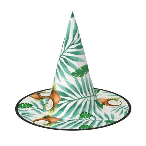 GXUNGT Sommer-Hexenhut mit Kokosnussbaum-Druck, Halloween-Hexenhut, Zaubererhut, geeignet für Karneval, Weihnachten, Maskerade, Cosplay-Party GXUNGT Sommer-Hexenhut mit Kokosnussbaum-Druck, Halloween-Hexenhut, Zaubererhut, geeignet für Karneval, Weihnachten, Maskerade, Cosplay-Party von GXUNGT
