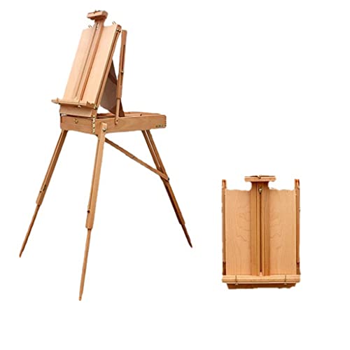 GYBBHia Staffelei Faltbare Skizzierstaffelei mit Schubladen Künstler Holzpalette Stativ Staffelei zum Malen Skizzieren GYBBHia Staffelei Faltbare Skizzierstaffelei mit Schubladen Künstler Holzpalette Stativ Staffelei zum Malen Skizzieren von GYBBHia