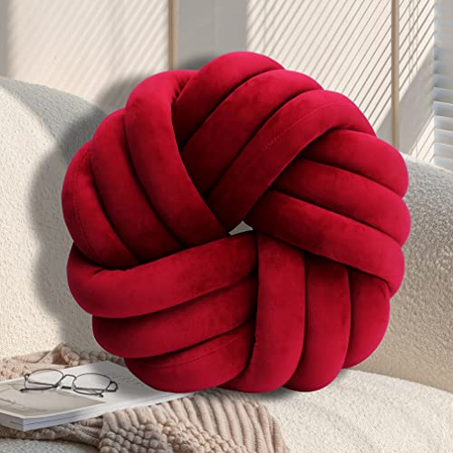 GYCS Knot Cushion, Soft Plush Cushion, Knotted Cushion, Decorative Cushion for Sofa, Bed, Decorative, Knot Cushion, Throw Cushion for Home Decoration, Bedroom, Couch,Wine red,42cm GYCS Knot Cushion, Soft Plush Cushion, Knotted Cushion, Decorative Cushion for Sofa, Bed, Decorative, Knot Cushion, Throw Cushion for Home Decoration, Bedroom, Couch,Wine red,42cm von GYCS