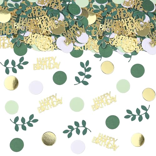 Salbeigrün Happy Birthday Konfetti Geburtstag Tischdekorationen Streukonfetti Geburtstag Kuchen Konfetti Grün Goldfolie Konfetti Dekorationen für Geburtstagsfeier Babyparty DIY Kunst Handwerk 230 Salbeigrün Happy Birthday Konfetti Geburtstag Tischdekorationen Streukonfetti Geburtstag Kuchen Konfetti Grün Goldfolie Konfetti Dekorationen für Geburtstagsfeier Babyparty DIY Kunst Handwerk 230 von GYESXYW