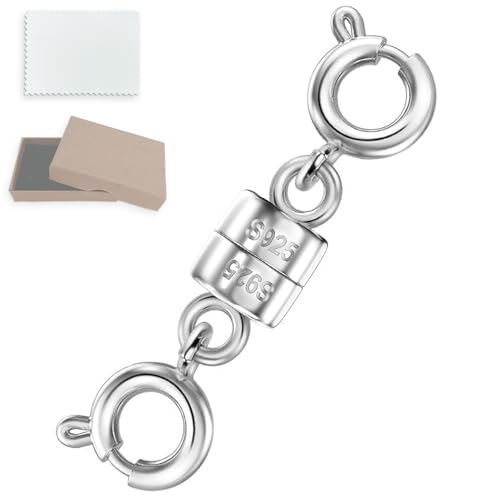 GYHWOFUL Magnetverschluss Kette Silber 925, Kettenverlängerung Sterling, Magnet Kettenverschluss Silber für Armbänder, DIY Jewellery Making Accessories, Halskette, Verlängerungskette GYHWOFUL Magnetverschluss Kette Silber 925, Kettenverlängerung Sterling, Magnet Kettenverschluss Silber für Armbänder, DIY Jewellery Making Accessories, Halskette, Verlängerungskette von GYHWOFUL