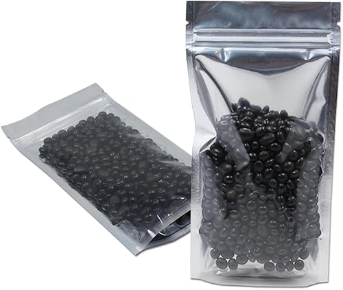 Standbodenbeutel, transparent, silberfarben, mit Reißverschluss, wiederverschließbar, Aluminium-Mylar-Folie, Kunststoff-Verpackungsbeutel für Reißverschluss, Heißsiegel, Paketschloss, geruchsdicht, Standbodenbeutel, transparent, silberfarben, mit Reißverschluss, wiederverschließbar, Aluminium-Mylar-Folie, Kunststoff-Verpackungsbeutel für Reißverschluss, Heißsiegel, Paketschloss, geruchsdicht, von GYJZZW
