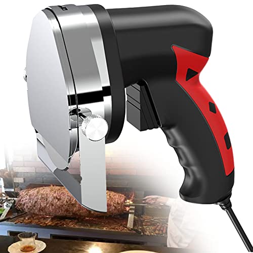 GYKOZY Döner Kebab Cutter und Gyros Cutter Küche - Elektrischer Kebab Slicer mit 2 Klingen Fleischschneider Küchenmaschinen (Red) von GYKOZY