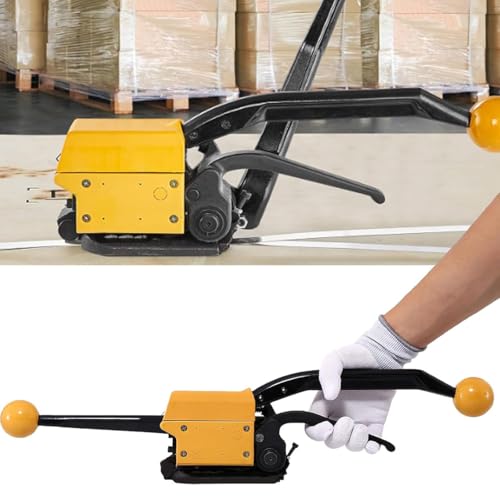 GYKOZY Manuelles Stahlumreifungsgerät, schnallenfreier Verpackungsbanderolier-Spanner-Cutter-Umreifungsmaschine, für 13~19 mm breites PP/PET-Band GYKOZY Manuelles Stahlumreifungsgerät, schnallenfreier Verpackungsbanderolier-Spanner-Cutter-Umreifungsmaschine, für 13~19 mm breites PP/PET-Band von GYKOZY