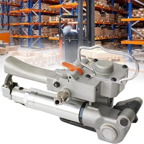 GYKOZY Pneumatisches Stahlumreifungsgerät für PET-Kunststoffband mit Einer Breite von 13-19 mm / 19-25 mm, Verpackungsbanderoliermaschine mit Einer maximalen Spannung von 3500 N (25cm) von GYKOZY
