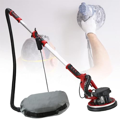 GYKOZY Trockenbauschleifer mit Vakuum - Staubfreier Wandschleifer für Trockenbau, Decke, Wand, Boden - 900-1200 U/min - ausziehbarer Schlauch-Deckenschleifer 50Sandpapier GYKOZY Trockenbauschleifer mit Vakuum - Staubfreier Wandschleifer für Trockenbau, Decke, Wand, Boden - 900-1200 U/min - ausziehbarer Schlauch-Deckenschleifer 50Sandpapier von GYKOZY