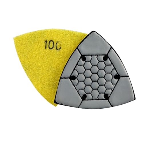 GYQIZSS 1/7Pcs Dreieck Schleif Pad 90mm Diamant Trocken Polieren Pad Schleifpapier for Erneuerer Werkzeug Multi-Funktion oszillierende Schleifen Pads von GYQIZSS