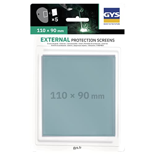 GYS 5 Außenscheiben (110 x 90 mm) - TECHNO 11 u. 9/13 / MASTER 11 / FLIP FLAP, Diamant, Gelb, Winkelschleifmaschine, Geradschleifmaschine von GYS