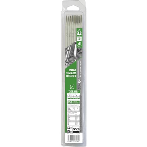 GYS 082342 Edelstahl Elektroden 316 L, 8 Stück gelb GYS 082342 Edelstahl Elektroden 316 L, 8 Stück gelb von GYS